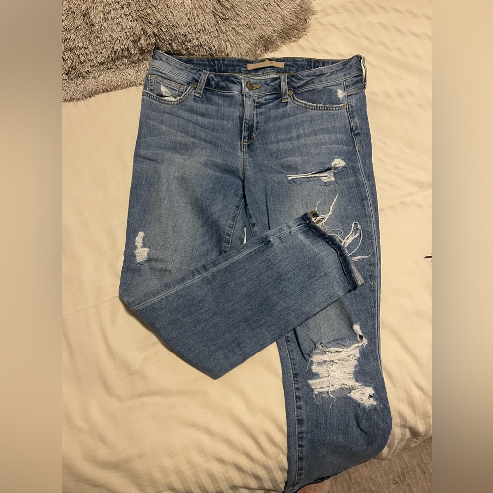 Joes distressed light skinny jeans